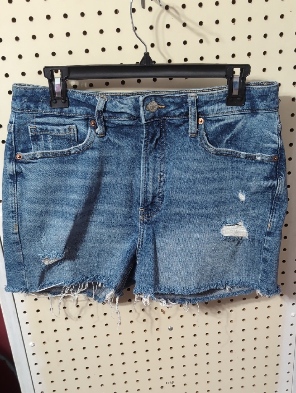 Old Navy Blue Distressed Denim Cutoff Shorts